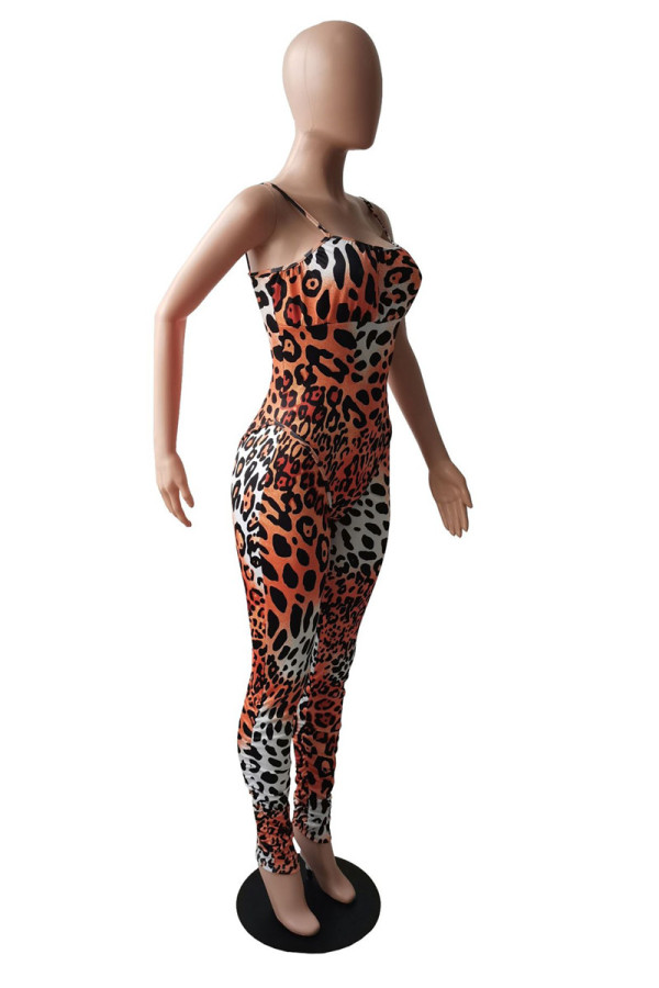 leopard backless top