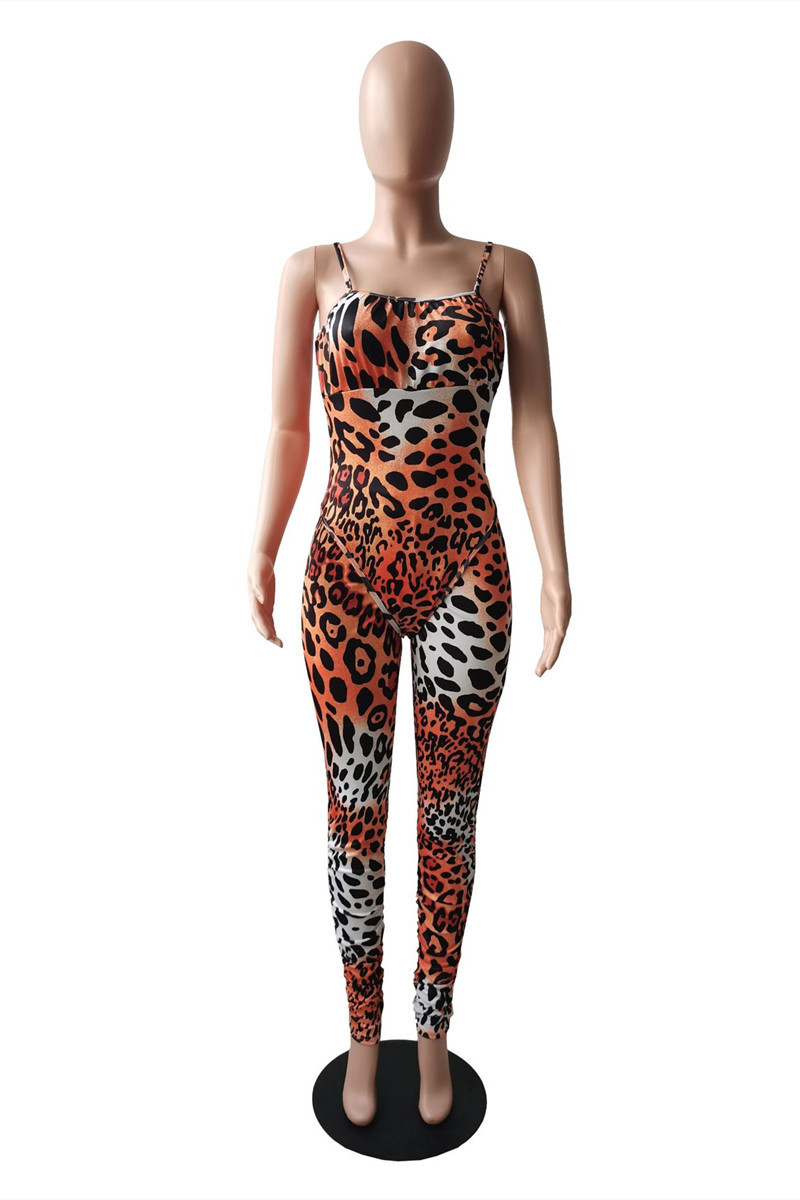 leopard backless top