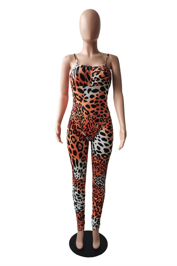leopard backless top