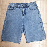 Blaue Mode-reizvolle feste grundlegende hohe Taillen-gerade Jeans