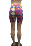 Rosarote, modische, lässige Basic-Shorts mit normaler Taille und hohem Bund
