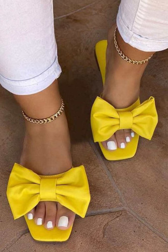 Yellow Fashion Daily Split Joint Opend Comfortable Shoes