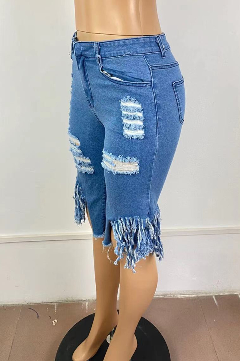black ripped high waist jeans