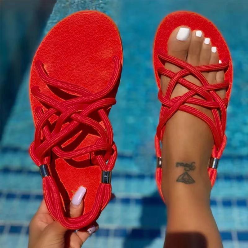 

Red Casual Street Hollowed Out Split Joint Opend Out Door Shoes