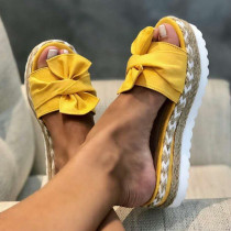 Zapatos cómodos de patchwork casual de moda amarilla