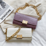 Bolsos de cadenas sólidas casuales de moda púrpura