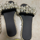 Chaussures décontractées de rue décontractées en patchwork de perles noires