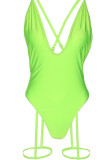 Fluorescerende groene zwemkleding