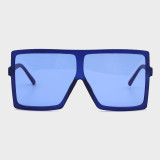 Blue Sexy Street Gradual Change Leopard Patchwork Sunglasses