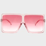 Óculos de sol rosa sexy street com mudança gradual leopardo patchwork