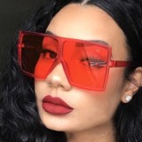 Sexy Street-Sonnenbrille in Rosa mit allmählichem Wechsel und Leoparden-Patchwork