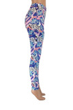 Цветной сексуальный принт в стиле пэчворк Узкие брюки-карандаш с высокой талией и полным принтом