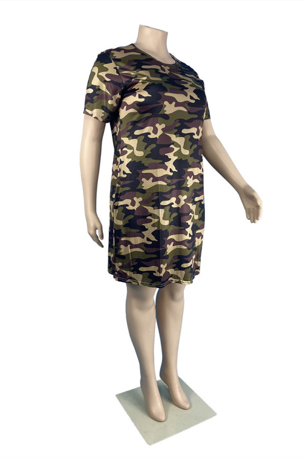 plus size camouflage capris