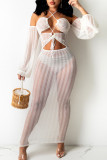 バーガンディ セクシー ソリッド 中空アウト パッチワーク 小帯 シースルー ホルター 不規則なドレス ドレス
