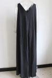 Черные повседневные однотонные лоскутные платья-юбки на тонких бретельках