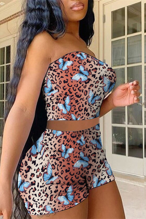 leopard print butterfly dress