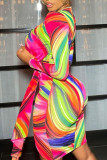 Цветной сексуальный принт пэчворк уздечка асимметричный V-образным вырезом юбка-карандаш платья