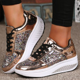 Gold Fashion Casual Patchwork Out Door Shoes
