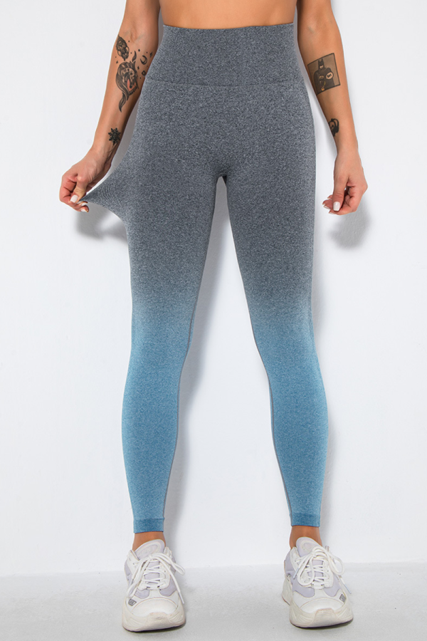 Blue Street Sportswear Gradual Change Solid Patchwork
