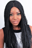 Black Fashion Casual Solid High-temperature Resistance Wigs