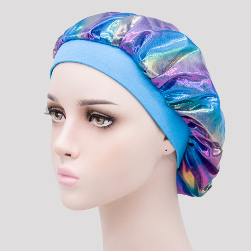 Blue Casual Living Print Patchwork Hat
