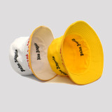 Желтая модная повседневная шляпа с вышивкой буквами