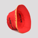 Cappello da stampa con ricamo lettera casual moda rossa