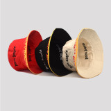 Sombrero de impresión de bordado de letra casual de moda blanca