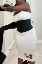 Black Fashion Solid Color Women Slim Waist Belt Abdomen Tops