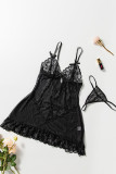 Black Fashion Sexy Solid See-through Lingerie