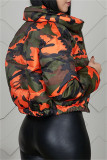 Camouflage Fashion Casual Camouflage Print Cardigan Oberbekleidung
