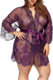 Purple Fashion Sexy Solid See-through Lingerie