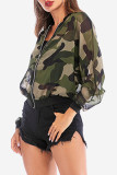 Camouflage Fashion Camouflage Print Durchsichtige Oberbekleidung