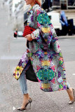 Outerwear com estampa de camuflagem colorida street patchwork gola redonda
