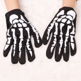 Weiße Halloween-Mode-beiläufige Skeleton-Druckhandschuhe