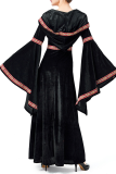 Costumi con stampa balza patchwork vintage neri per la festa di San Valentino