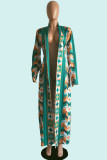 Prendas de abrigo de cárdigan con estampado casual de moda multicolor