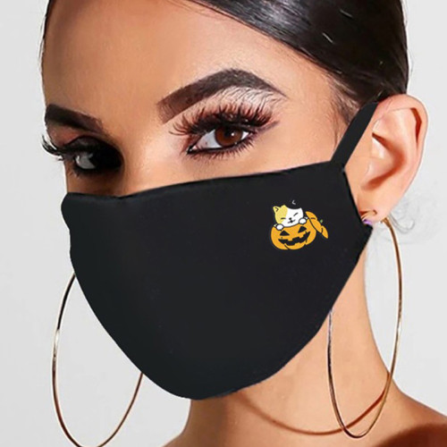Black Yellow Fashion Casual Print Mask