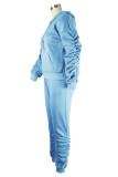 Абрикосовый модный повседневный однотонный базовый воротник с капюшоном и длинным рукавом из двух частей