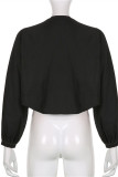 Khaki Fashion Casual Patchwork Cardigan Oberbekleidung