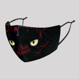 Black Red Fashion Casual Print Patchwork Mask