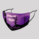 Purple Fashion Casual Print Patchwork Mask