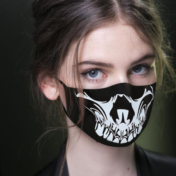 ブラックファッションカジュアルプリントマスク
