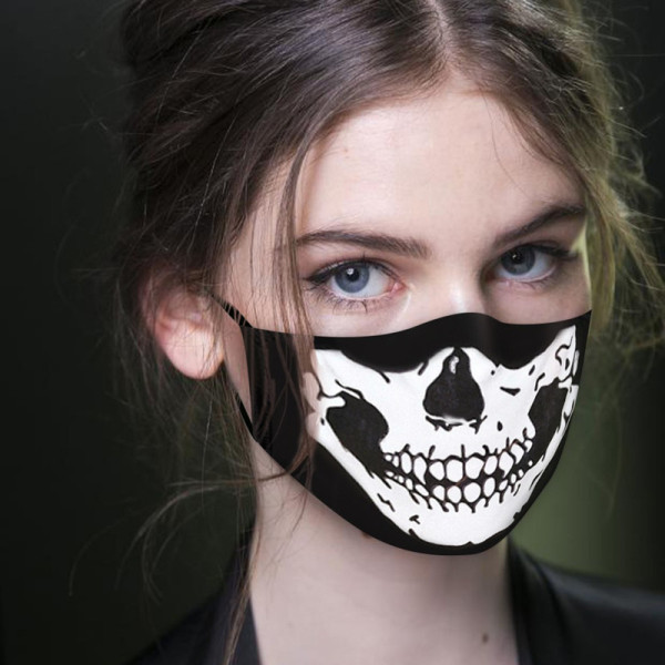 Svart Vit Mode Casual Print Mask