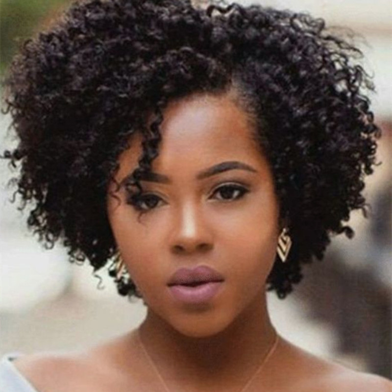 

Black Fashion Solid Hign-temperature Resistance Curly Hair Wigs