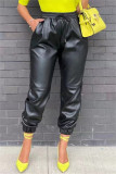 Khaki Fashion Casual Solid Basic Regular Hose mit hoher Taille