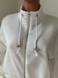 White Casual Solid Patchwork Zipper Zipper Collar Long Sleeve Two Pieces