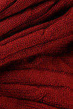 Rosso Moda casual per adulti con scollo a V annodato manica lunga manica normale corta in due pezzi