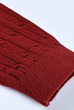 Rosso Moda casual per adulti con scollo a V annodato manica lunga manica normale corta in due pezzi