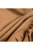 ブルゴーニュファッションヴィンテージソリッドタッセルタートルネックプラスサイズのオーバーコート